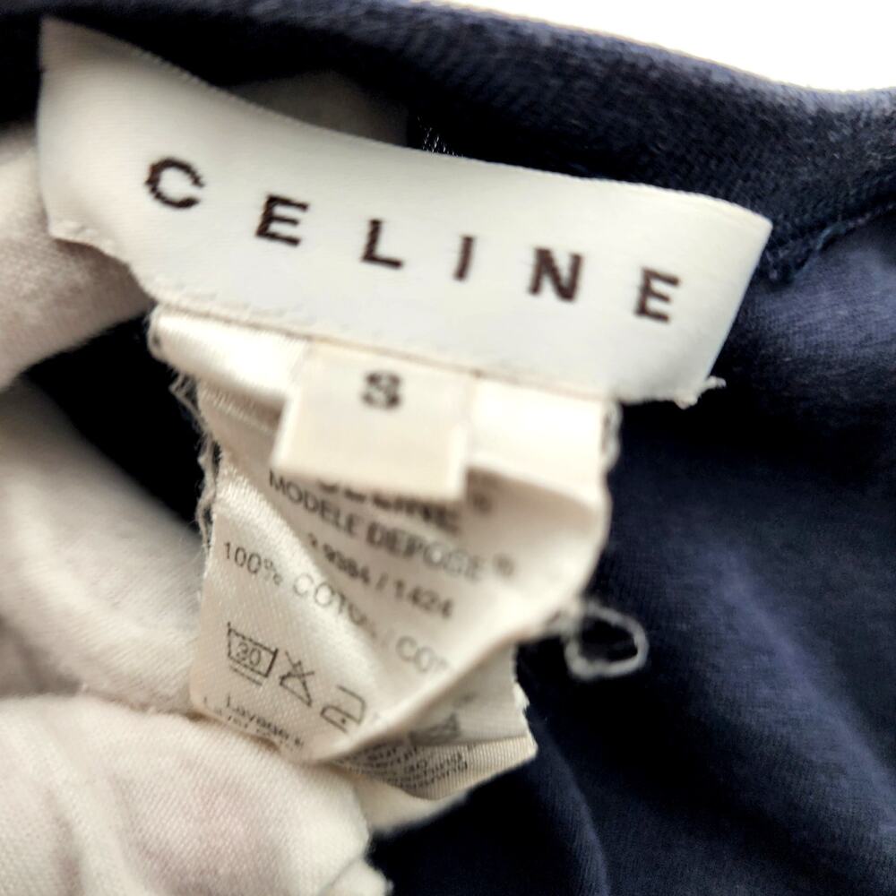 Céline navy blue Macadam Cotton Tee Size Small - Picture 12 of 15